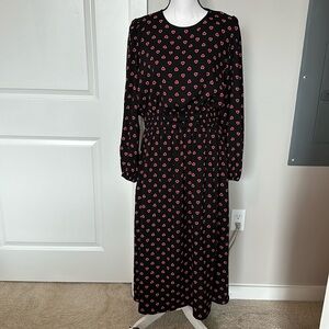 Kate Spade Heartfelt Geo Midi Dress NWT